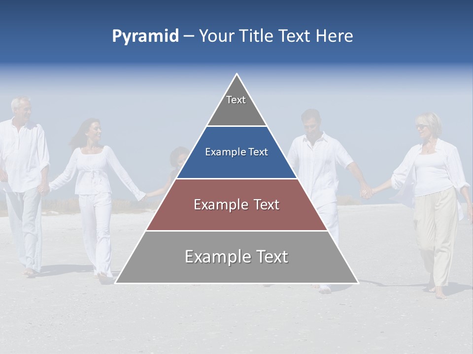 A Family Walking On The Beach Holding Hands PowerPoint Template