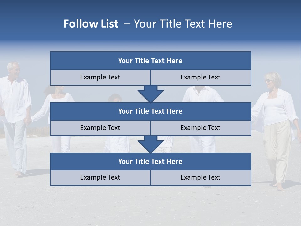 A Family Walking On The Beach Holding Hands PowerPoint Template