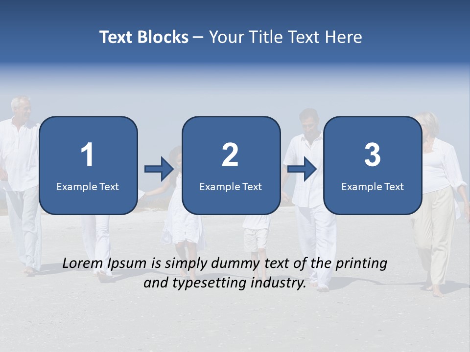 A Family Walking On The Beach Holding Hands PowerPoint Template