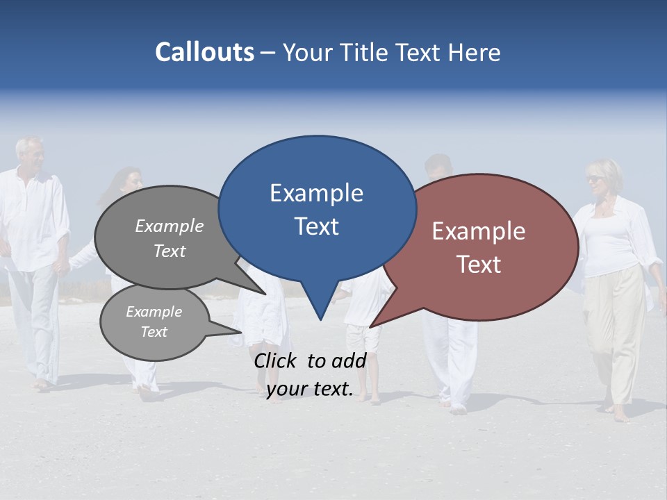 A Family Walking On The Beach Holding Hands PowerPoint Template