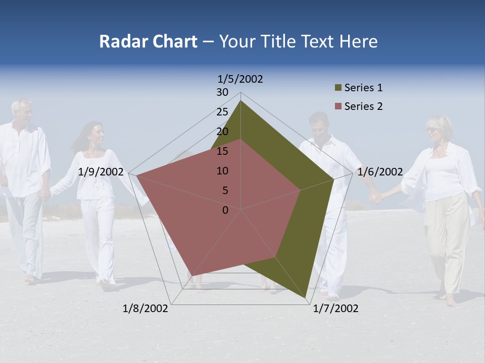 A Family Walking On The Beach Holding Hands PowerPoint Template
