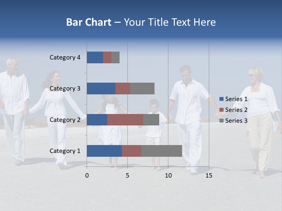 A Family Walking On The Beach Holding Hands PowerPoint Template