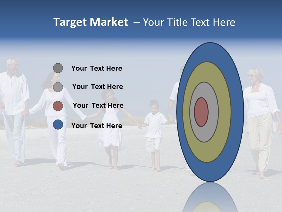 A Family Walking On The Beach Holding Hands PowerPoint Template