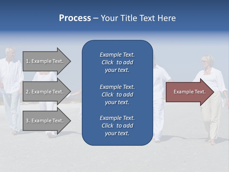A Family Walking On The Beach Holding Hands PowerPoint Template