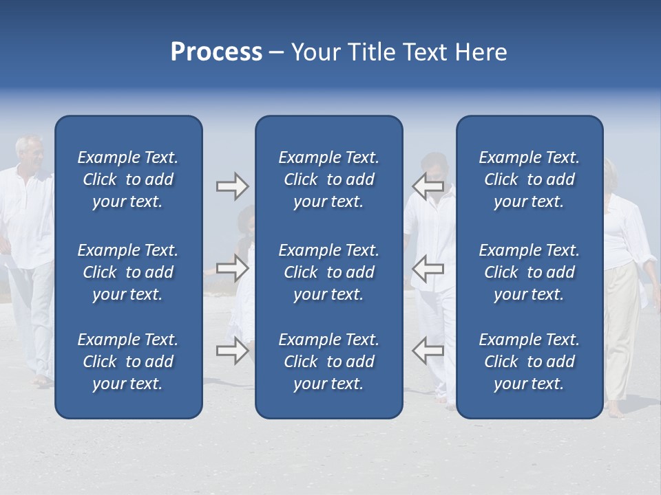 A Family Walking On The Beach Holding Hands PowerPoint Template