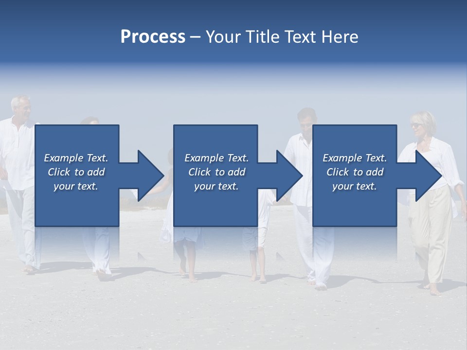 A Family Walking On The Beach Holding Hands PowerPoint Template