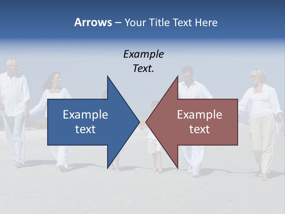 A Family Walking On The Beach Holding Hands PowerPoint Template