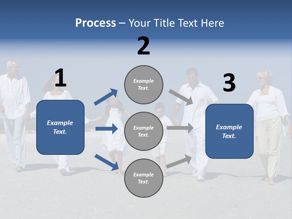 A Family Walking On The Beach Holding Hands PowerPoint Template