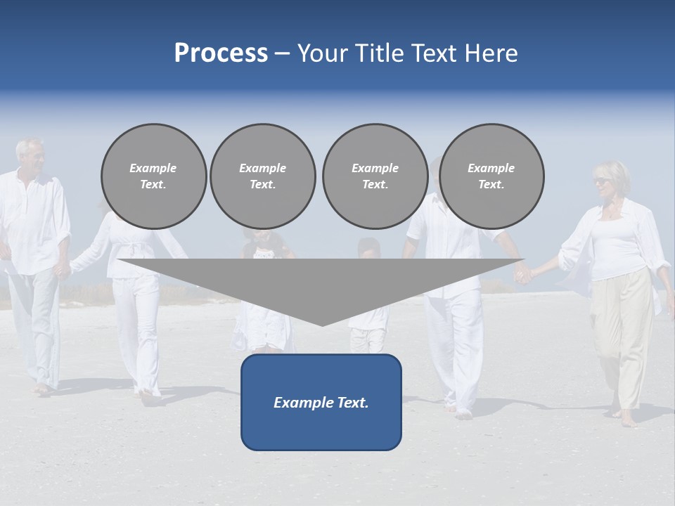 A Family Walking On The Beach Holding Hands PowerPoint Template