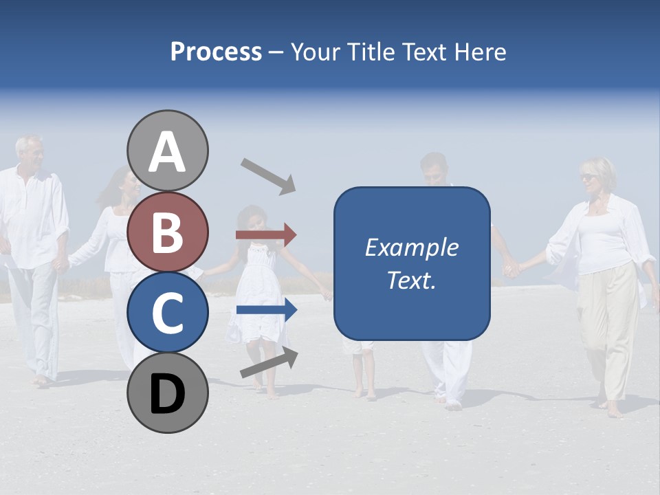 A Family Walking On The Beach Holding Hands PowerPoint Template