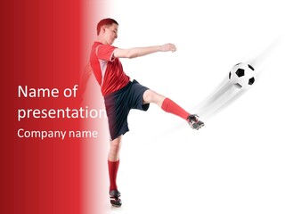 Soccer Professional Red PowerPoint Template