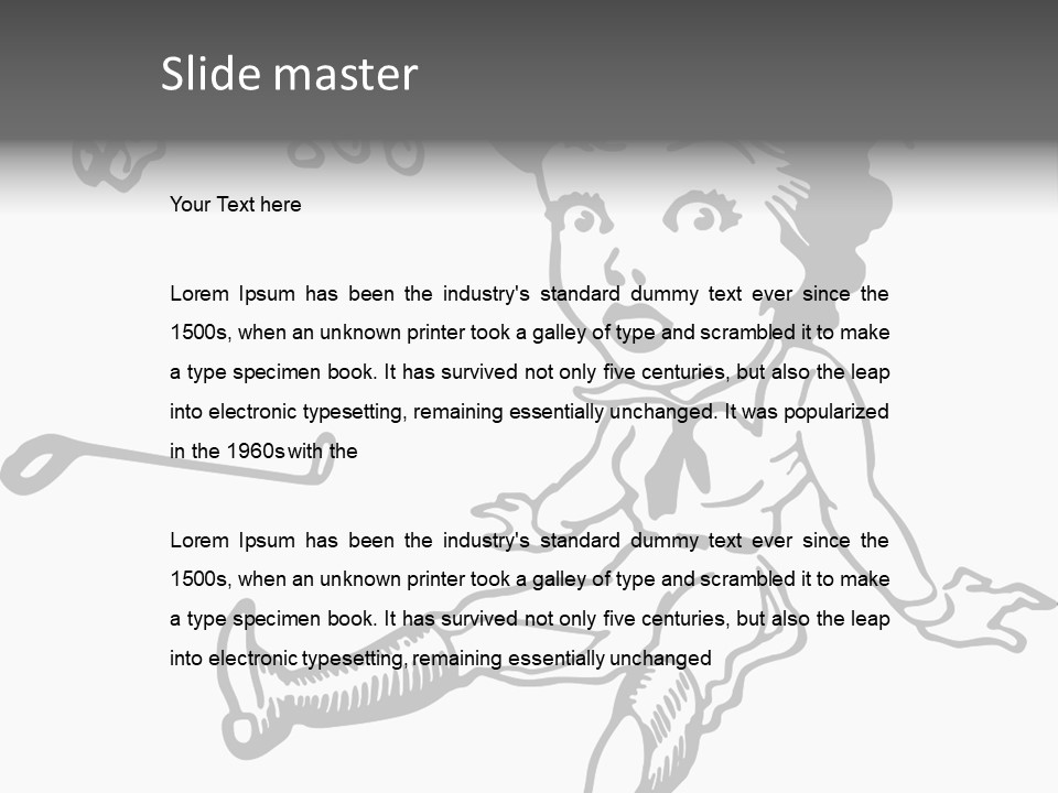 Surprised Clipart Galloping PowerPoint Template