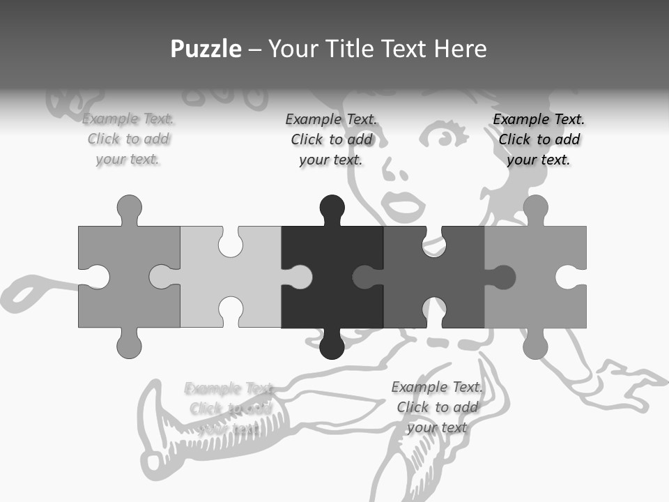 Surprised Clipart Galloping PowerPoint Template