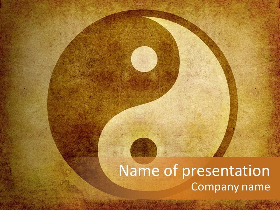 Texture Spirit Yang PowerPoint Template