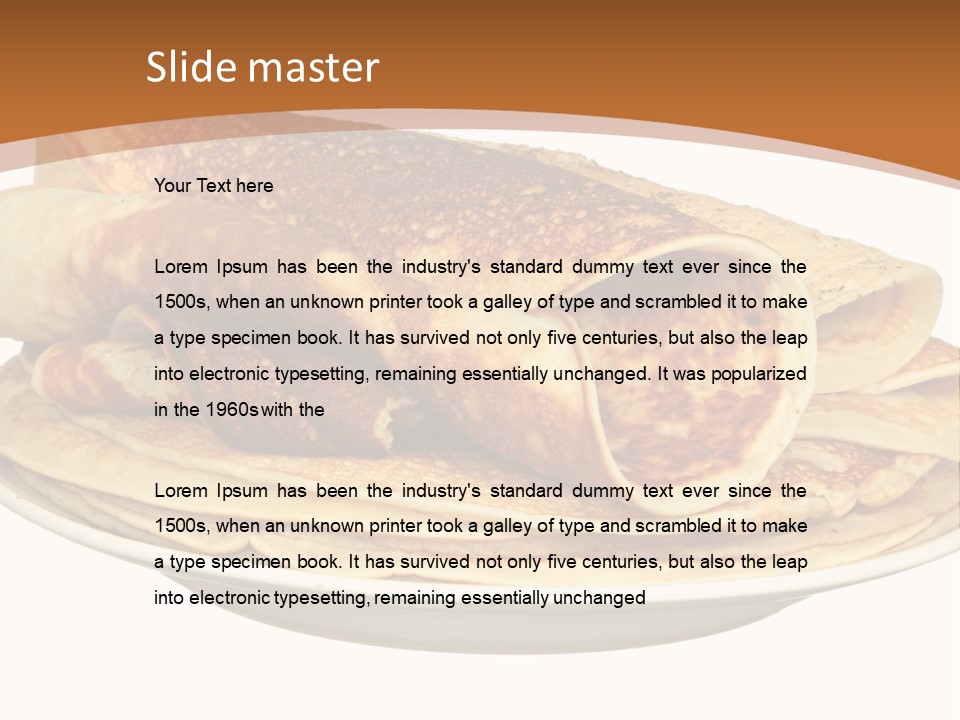 A Stack Of Pancakes On A Plate With Syrup PowerPoint Template