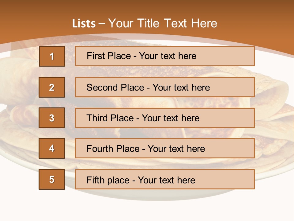 A Stack Of Pancakes On A Plate With Syrup PowerPoint Template