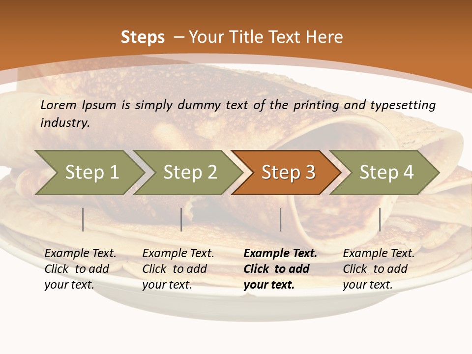 A Stack Of Pancakes On A Plate With Syrup PowerPoint Template