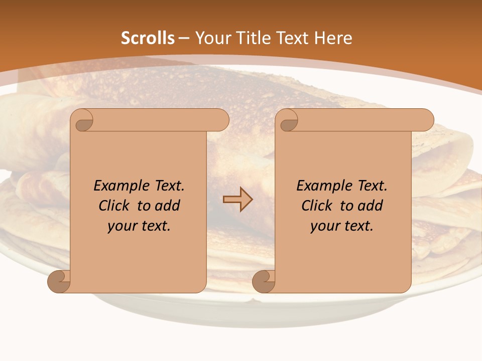 A Stack Of Pancakes On A Plate With Syrup PowerPoint Template
