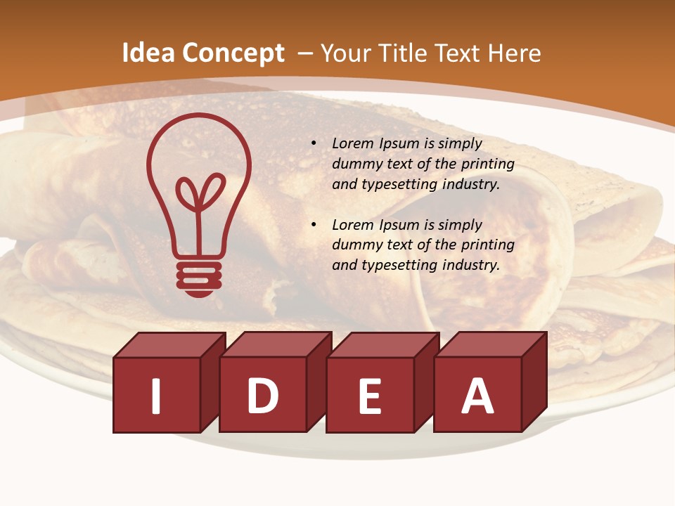 A Stack Of Pancakes On A Plate With Syrup PowerPoint Template
