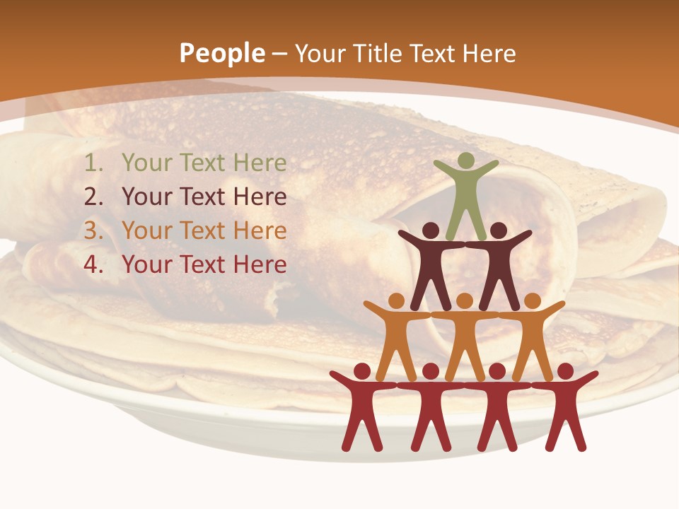 A Stack Of Pancakes On A Plate With Syrup PowerPoint Template