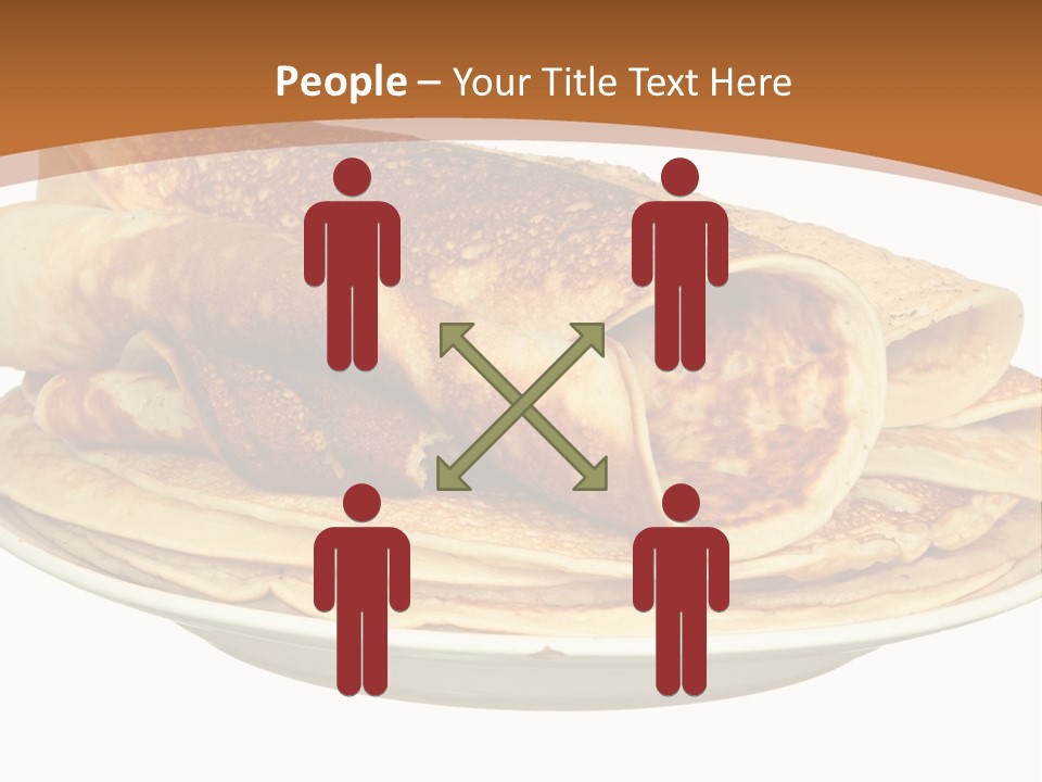 A Stack Of Pancakes On A Plate With Syrup PowerPoint Template