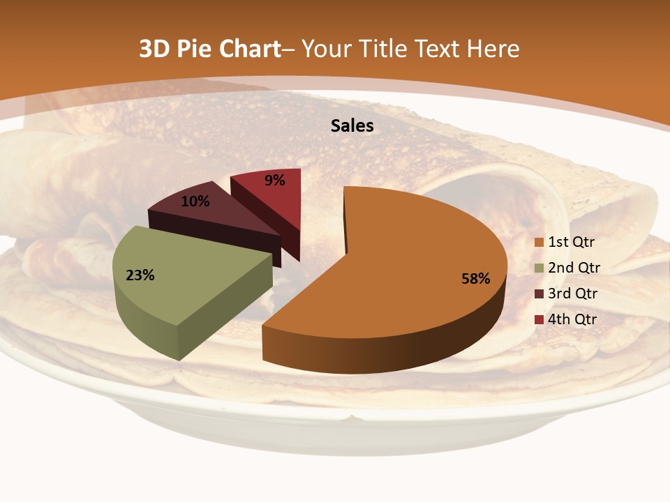 A Stack Of Pancakes On A Plate With Syrup PowerPoint Template