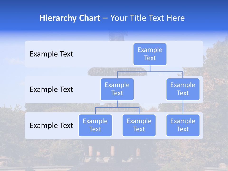A Fountain With An Angel Statue On Top Of It PowerPoint Template