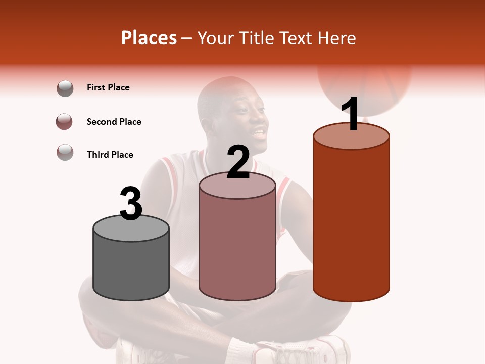 A Man Sitting On A Stool Holding A Basketball PowerPoint Template