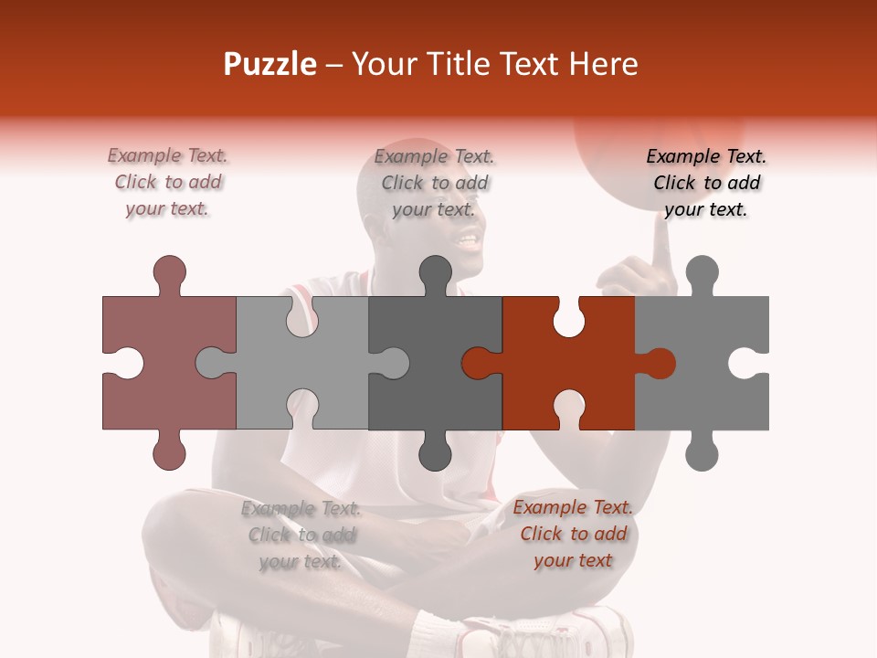 A Man Sitting On A Stool Holding A Basketball PowerPoint Template