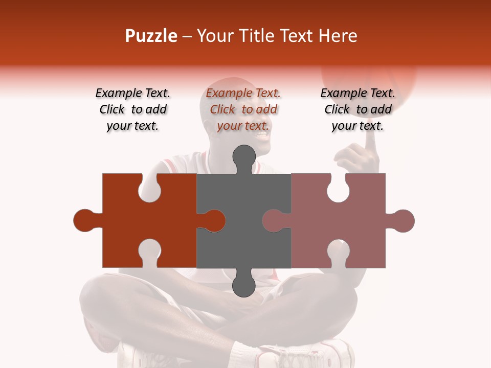 A Man Sitting On A Stool Holding A Basketball PowerPoint Template