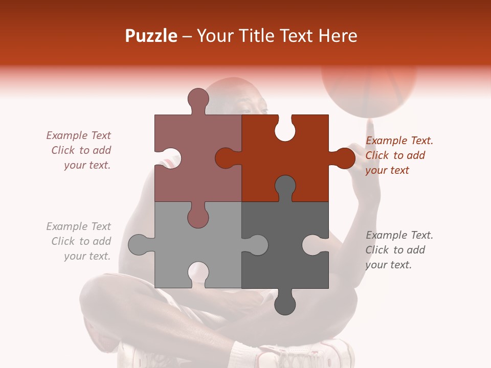 A Man Sitting On A Stool Holding A Basketball PowerPoint Template