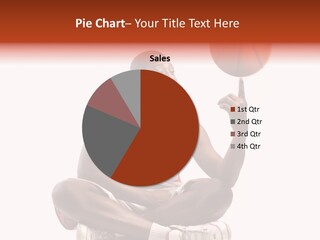 A Man Sitting On A Stool Holding A Basketball PowerPoint Template