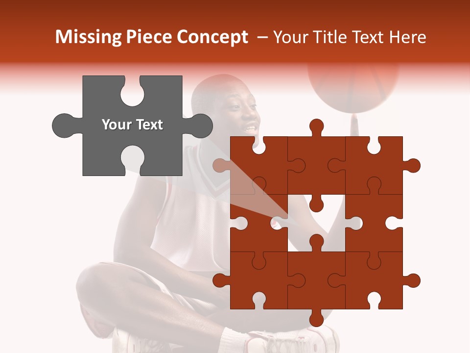 A Man Sitting On A Stool Holding A Basketball PowerPoint Template