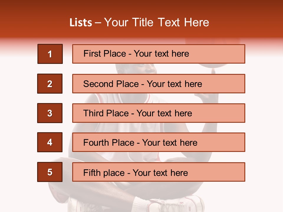 A Man Sitting On A Stool Holding A Basketball PowerPoint Template