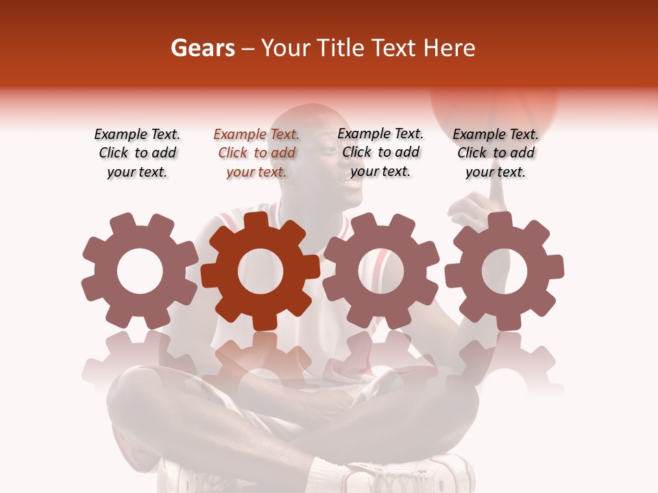 A Man Sitting On A Stool Holding A Basketball PowerPoint Template