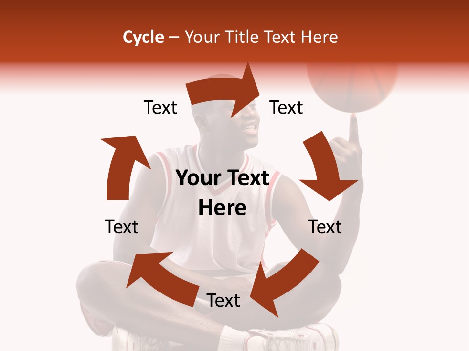 A Man Sitting On A Stool Holding A Basketball PowerPoint Template