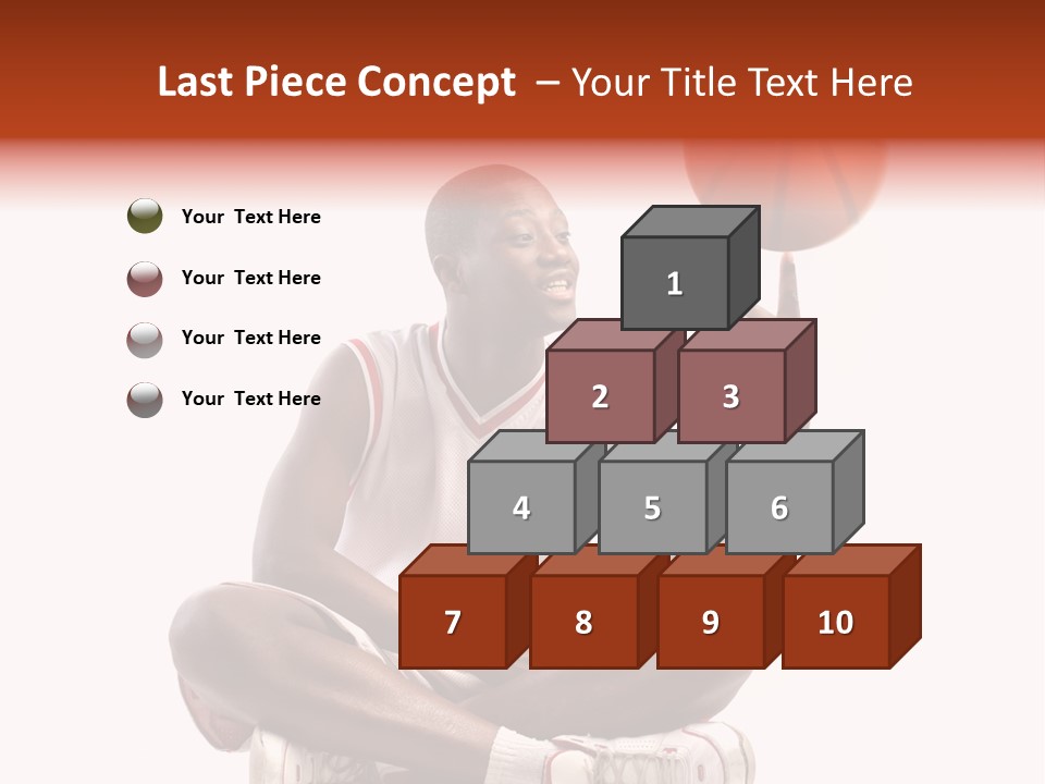 A Man Sitting On A Stool Holding A Basketball PowerPoint Template
