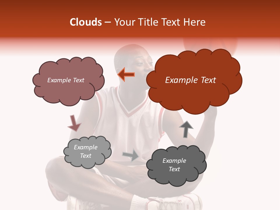 A Man Sitting On A Stool Holding A Basketball PowerPoint Template