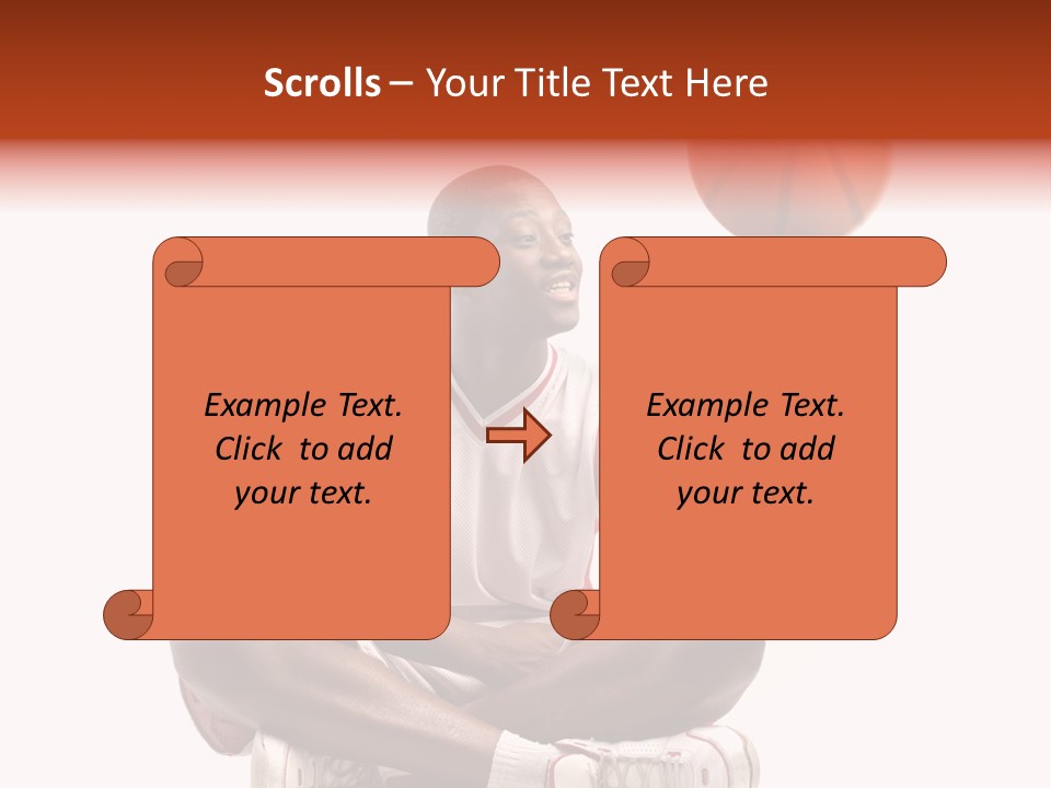 A Man Sitting On A Stool Holding A Basketball PowerPoint Template