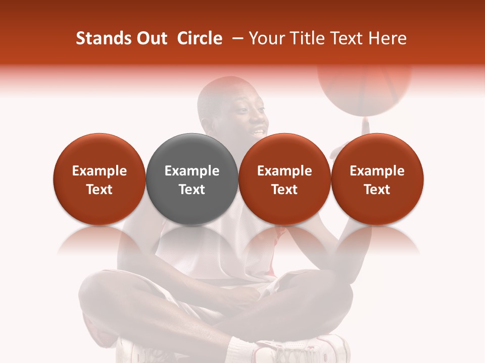 A Man Sitting On A Stool Holding A Basketball PowerPoint Template