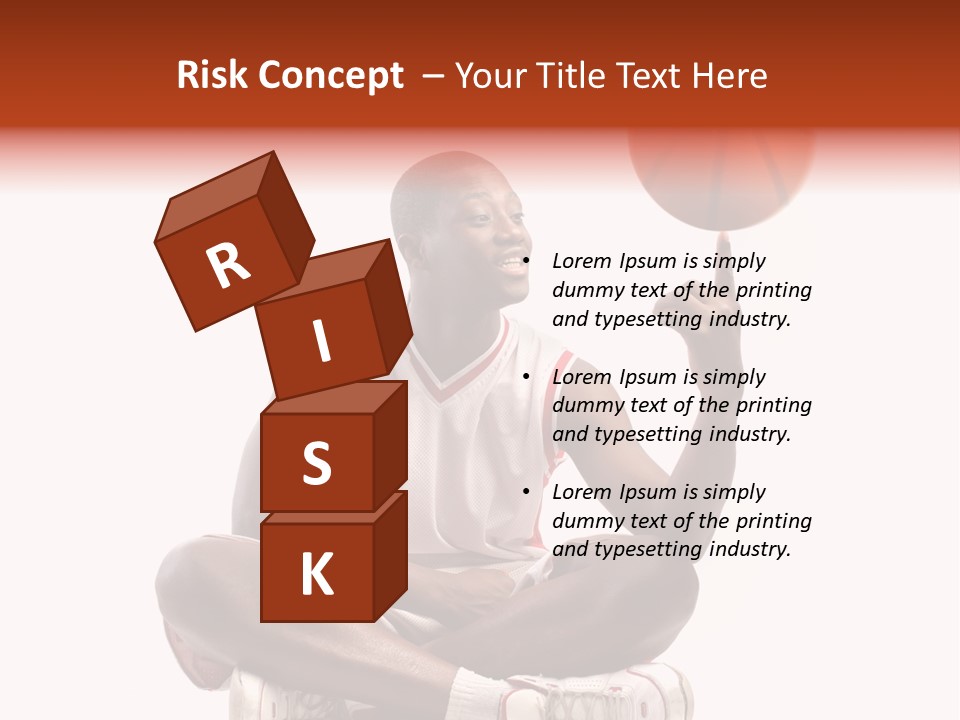 A Man Sitting On A Stool Holding A Basketball PowerPoint Template