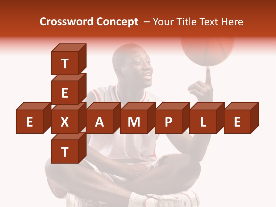 A Man Sitting On A Stool Holding A Basketball PowerPoint Template