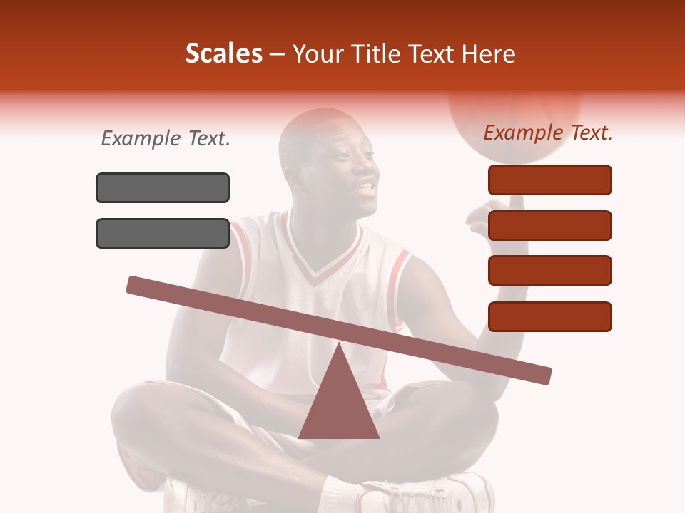 A Man Sitting On A Stool Holding A Basketball PowerPoint Template