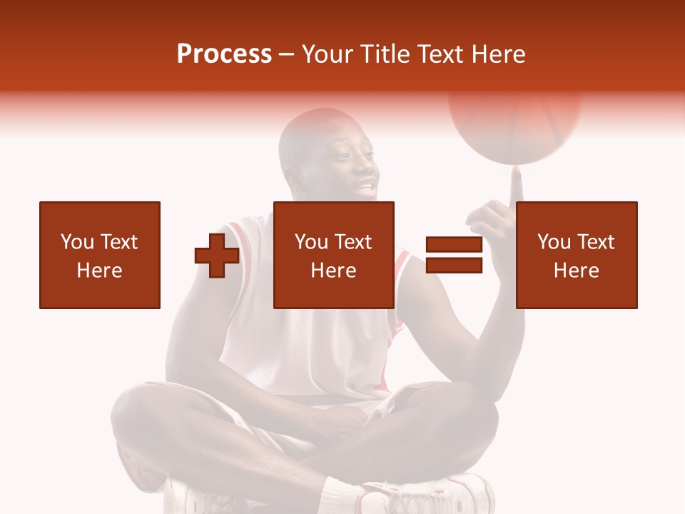 A Man Sitting On A Stool Holding A Basketball PowerPoint Template