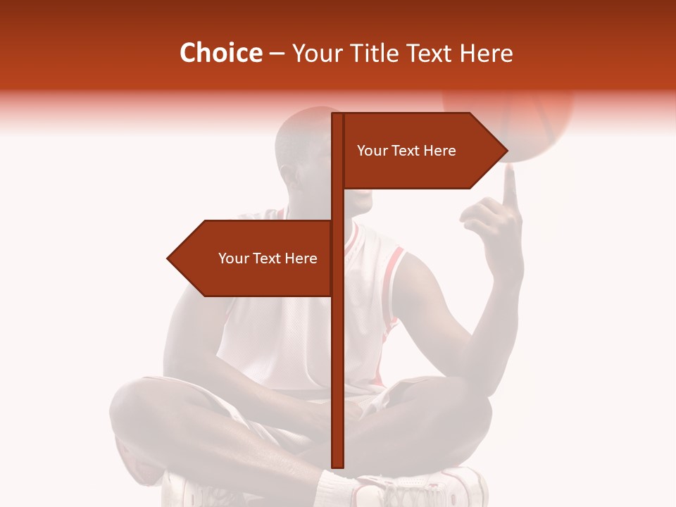 A Man Sitting On A Stool Holding A Basketball PowerPoint Template