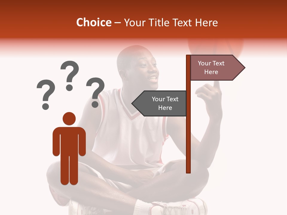 A Man Sitting On A Stool Holding A Basketball PowerPoint Template