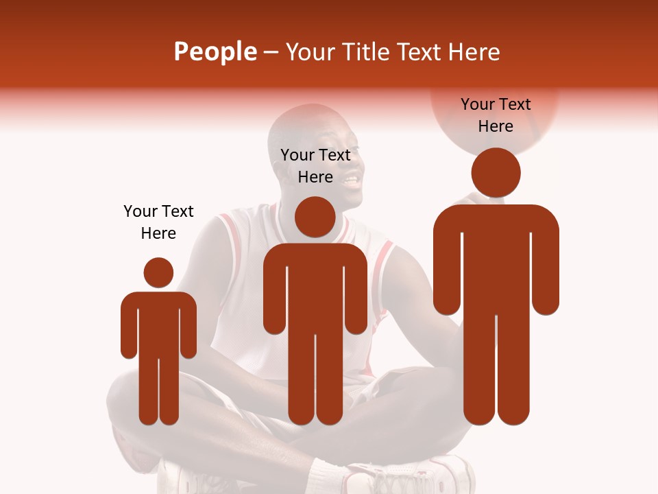 A Man Sitting On A Stool Holding A Basketball PowerPoint Template