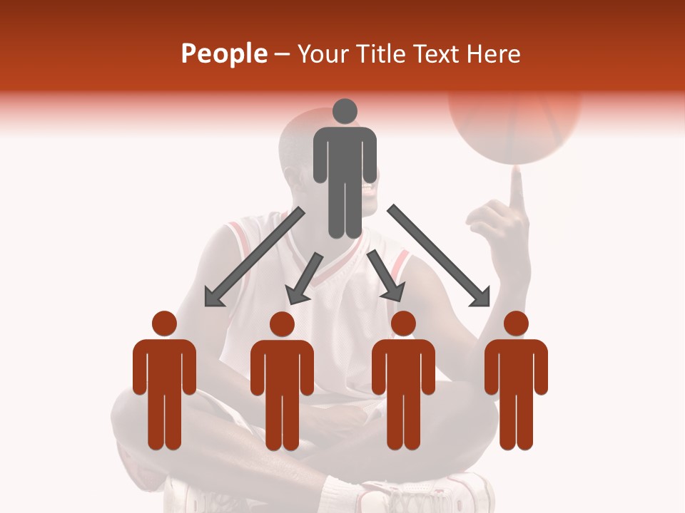 A Man Sitting On A Stool Holding A Basketball PowerPoint Template