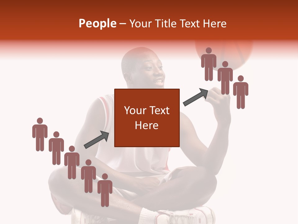 A Man Sitting On A Stool Holding A Basketball PowerPoint Template