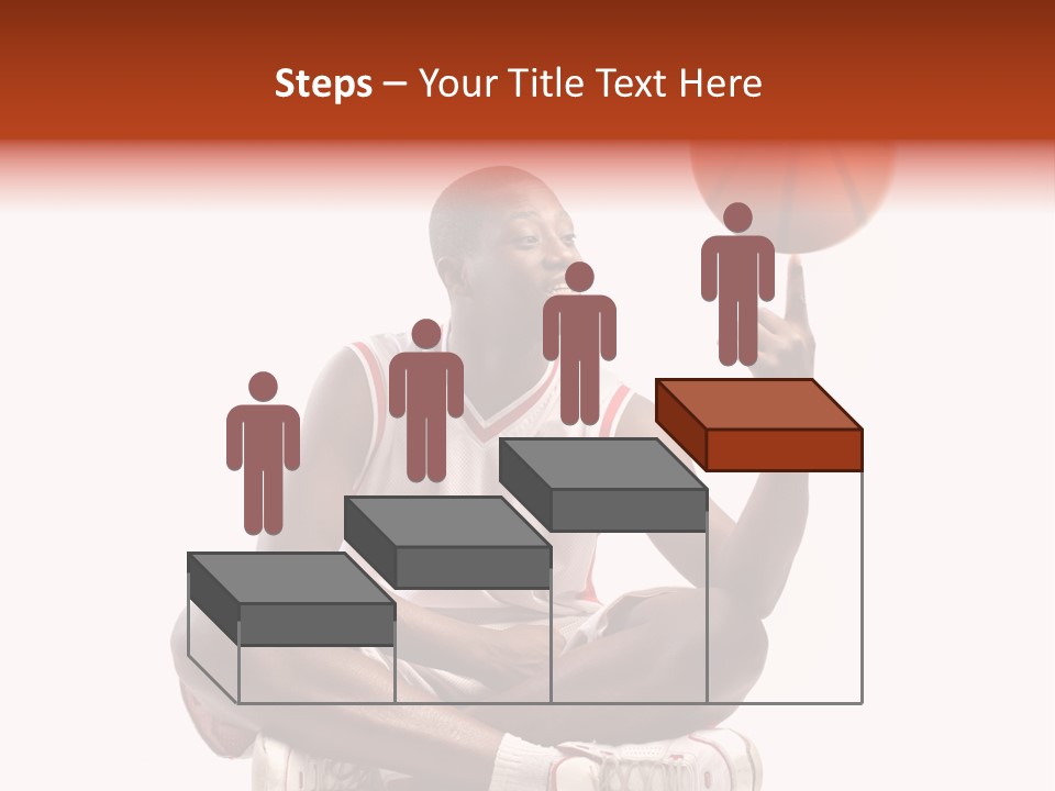 A Man Sitting On A Stool Holding A Basketball PowerPoint Template